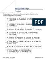 Grade 5 Spelling Challenge 5