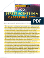 100 Street Scenes in A Cyberpunk City