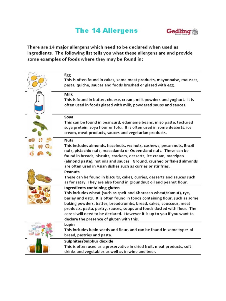 The 14 Allergens PDF Mustard (Condiment) Flour