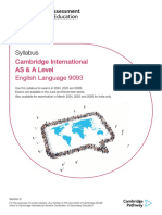 English Language AS:A Level (9093) - 2024:2026 Syllabus