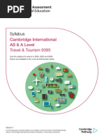 Travel & Tourism AS:A Level (9395) - 2024:2026 Syllabus