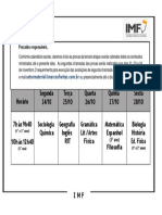 Calendário de Provas 2022 - 3 Etapa