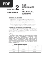 Chapter 2 Grammar and Mechanics in Technical Writing