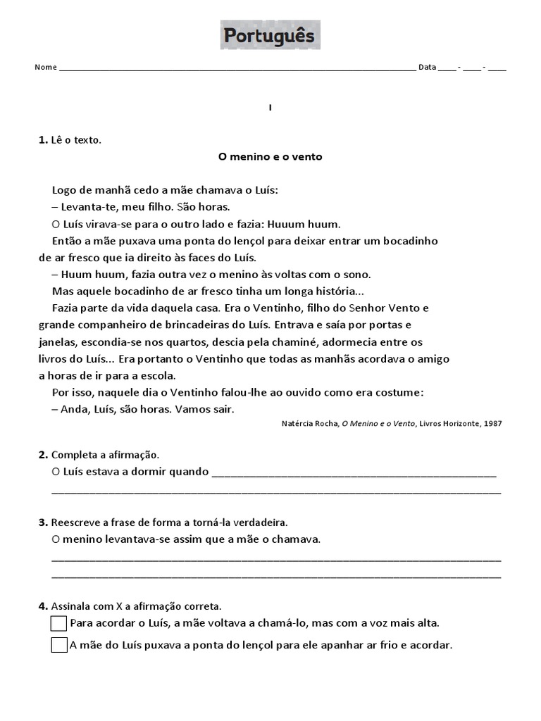 Ficha de trabalho port out 2ano pdf estudos de l nguas estrangeiras