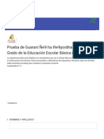 Prueba de Guaraní Ñe'ē Ha Iñe'ēporāhaipyre - Octavo Grado de La Educación Escolar Básica (Copia)