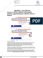 Al Via Parole Di Giustizia, Una Città Per Pensare - Vivere Urbino - It, 19 Ottobre 2022