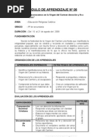 MÓDULO DE APRENDIZAJE #06 - Virgen Del Carmen - 1º A 5º