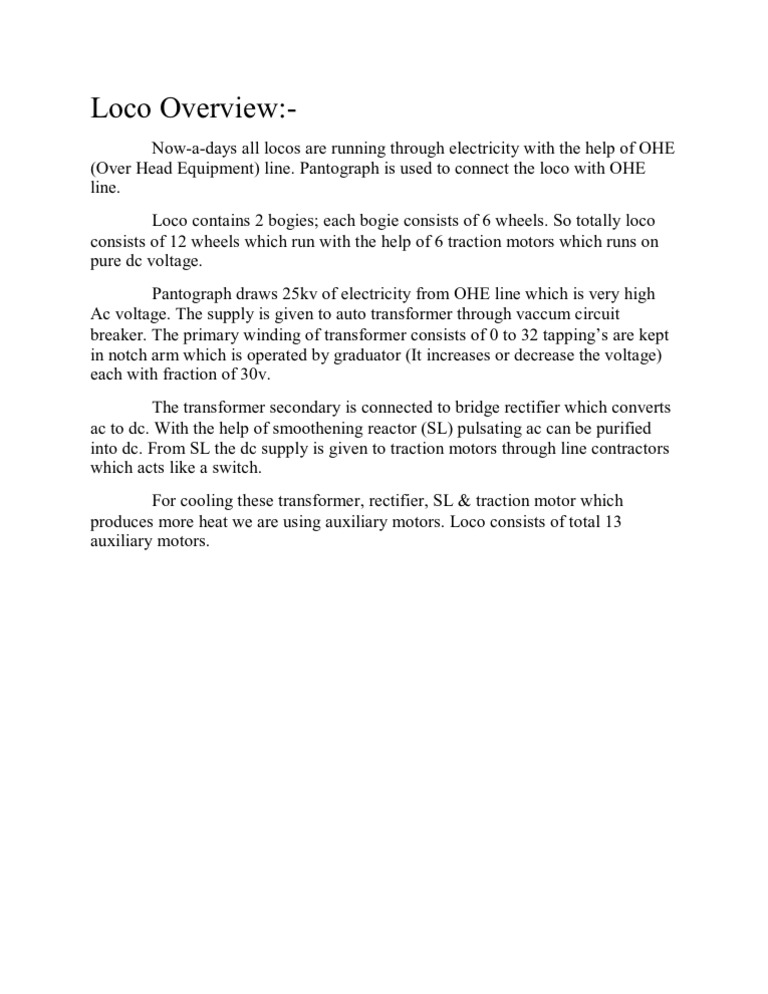 Loco Overview | PDF