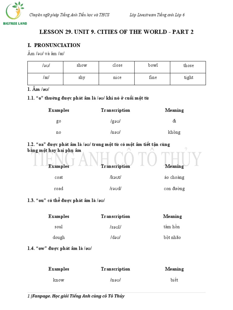 Lesson 29. Unit 9. Part 2 25.02.2022 | PDF