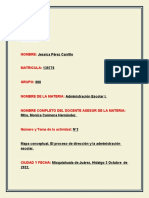 Mapa Conceptual. El Proceso de Dirección y La Administración Escolar.