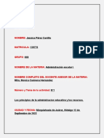 Los Principios de La Administracion Educativa y Los Recursos.