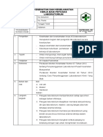 8.1.2.7 Sop Kesehatan Dan Keselamatan Kerja Bagi Petugaslaboratorium