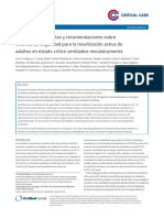 Hodgson 2014 Expert Consensus and Recommendations On Safety Criteria For Active Mobilization of Mechanically Ventilated Critically Ill Adults - En.es