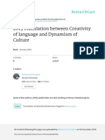 2013 Translation Between Creativity of Language and Dynamism of Culture