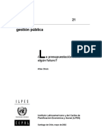 Gestión Pública: A Presupuestación Tiene Algún Futuro? ¿