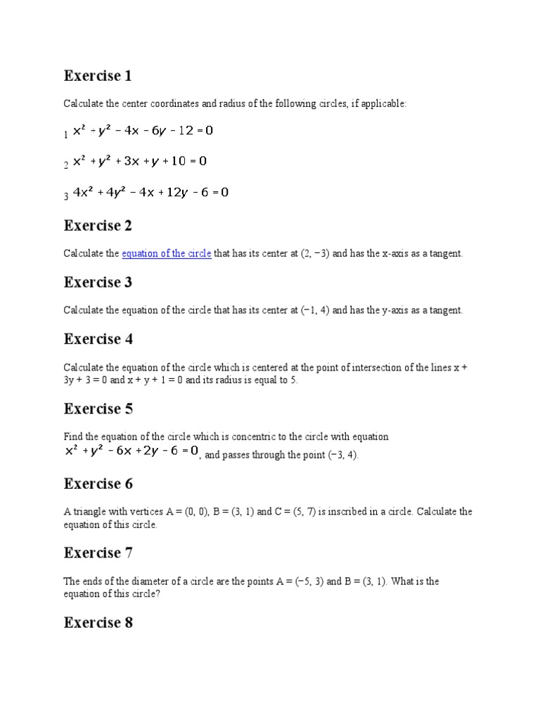 Circle Geometry Problems and Solutions | PDF | Circle | Triangle