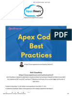 Apex Code Best Practices - Apex Hours
