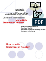 CHAP 1.3 How To Write Statement of Problem