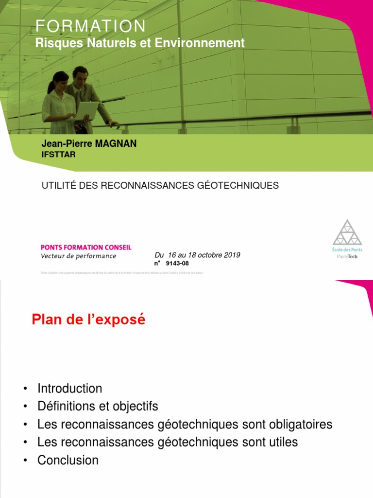 Importance des reconnaissances géotechniques | PDF | Génie géotechnique ...