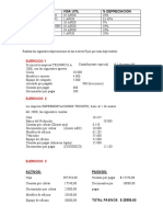 Ejercicios Depreciaciones