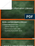 Media and Information Literacy Lessons