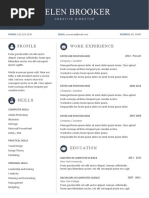 Resume Template Helen