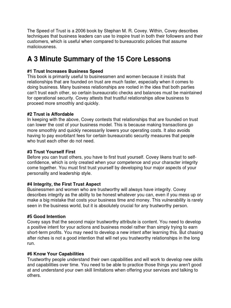 The Question Of Trust Summary