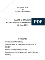 Introduction To Railway Engineering