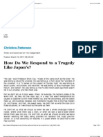 How Do We Respond To A Tragedy Like Japan's