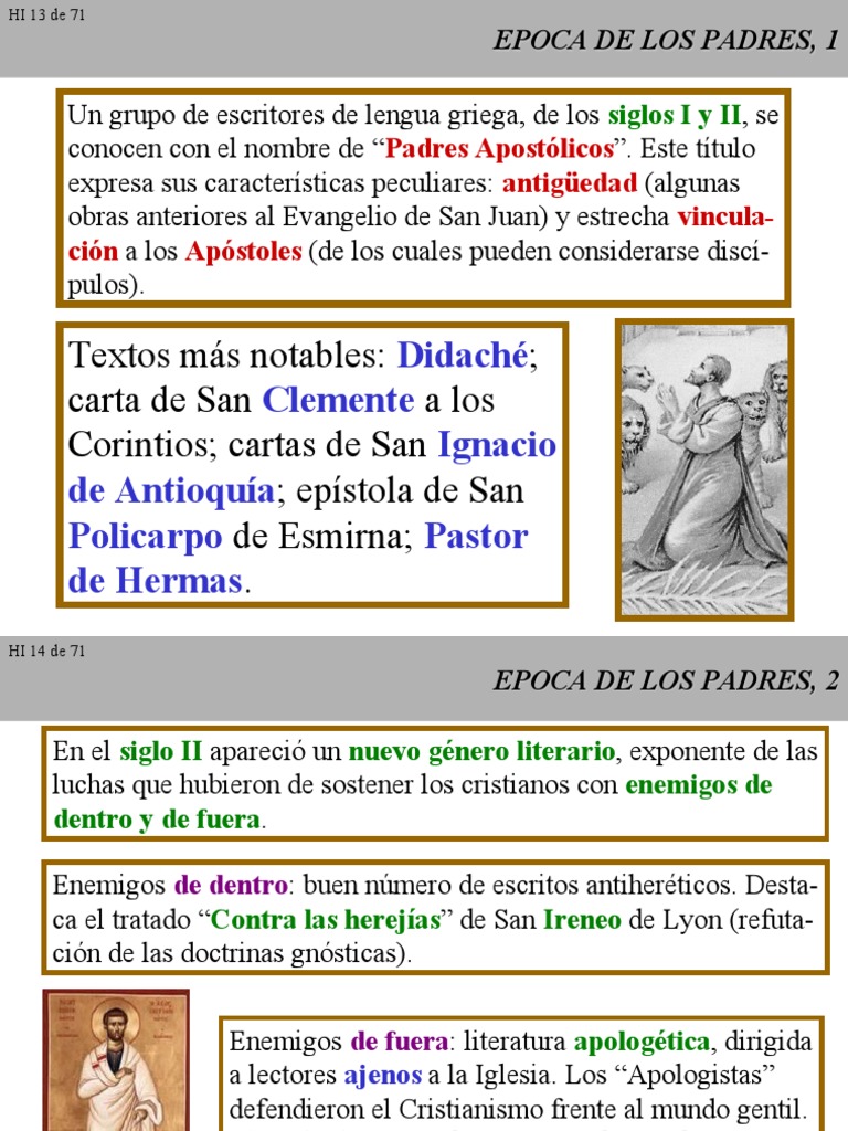 Historia II Epoca de Los Padres | PDF | Padres de la iglesia ...
