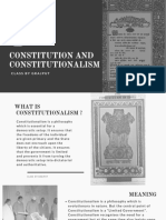 Constitution and Constitutionalism 