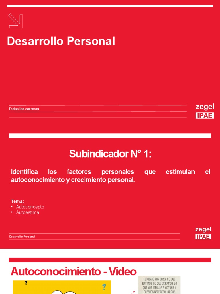 Autoconocimiento y Autoestima en Desarrollo Personal | PDF | Autoestima ...