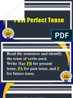 Identify Past Perfect Tense Verbs