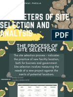 Process of Site Selection