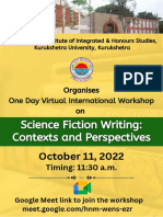 Virtual International Workshop on Indian Science Fiction Writing