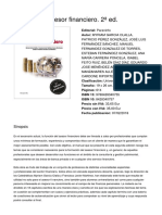 Manual Del Asesor Financiero. 2 Ed.: Sinopsis
