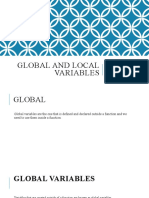 Global and Local Variables