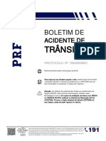 Boletim acidente trânsito PRF protocolo 19059925B01