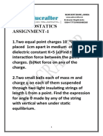 Assignment Electrostatics