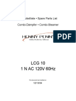 LCG 10 1 N AC 120V 60Hz: Ersatzteilliste - Spare Parts List Combi-Dämpfer - Combi-Steamer