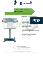 Ficha Tecnica Selladora de Pedal PFS 450