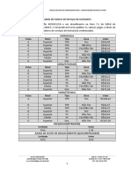 Tabela de Valores de Serviços de Instrutoria