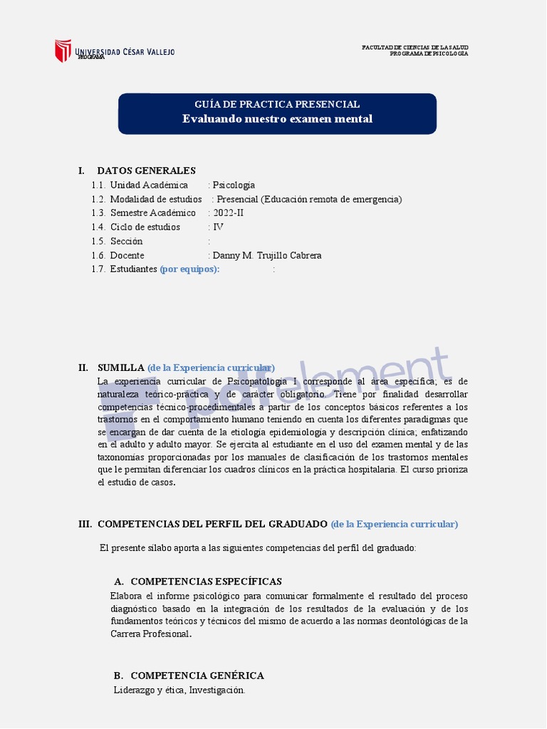 Actualizada Guía de Práctica Presencial-Sesion 8-1 | PDF | Sicología ...