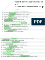 Present Perfect Continuous and Present Perfect Homework