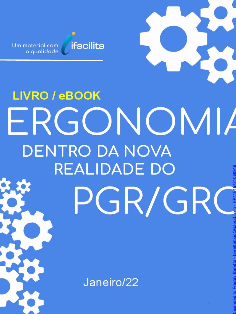 2201 Livro Ergonomia Pgr Gro Pdf Fatores Humanos E Ergonomia
