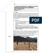 Informe No 001-18 sobre incendios y primeros auxilios en cancha de relaves