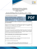 Guía de Actividades y Rúbrica de Evaluación - Unidad 2 - Fase 3 - Aplicar Herramientas de Análisis para El Control Estadístico de La Calidad