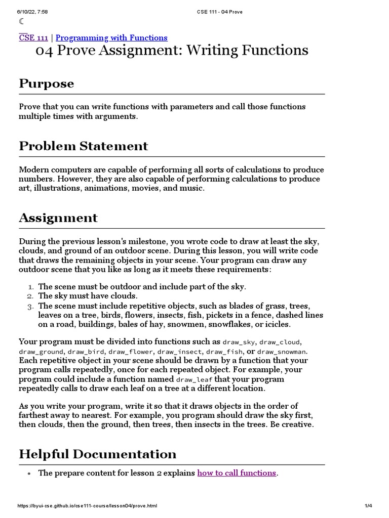 CSE 111 - 04 Prove - pdf4 | PDF | Parameter (Computer Programming ...