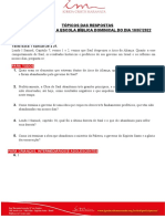 Perguntas para A Escola Bíblica Dominical Do Dia 10-07-22