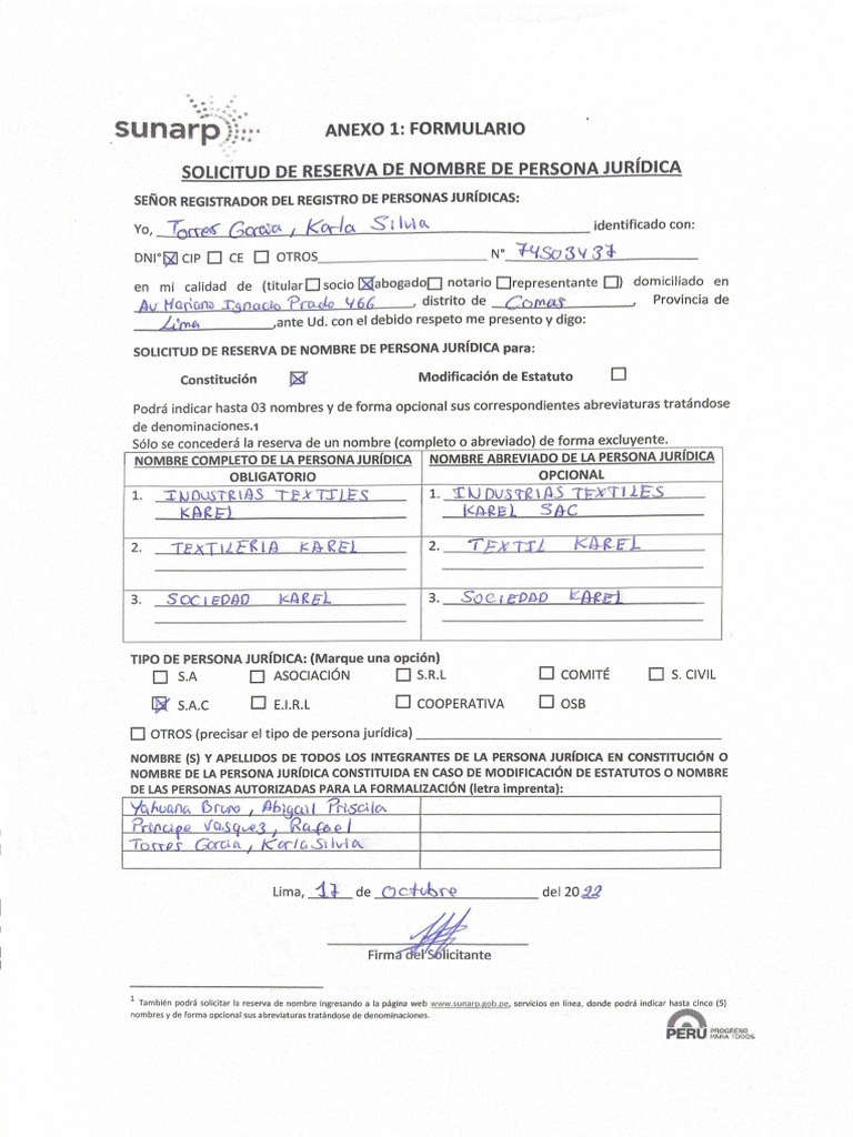 Formulario de solicitud reserva de nombre pdf